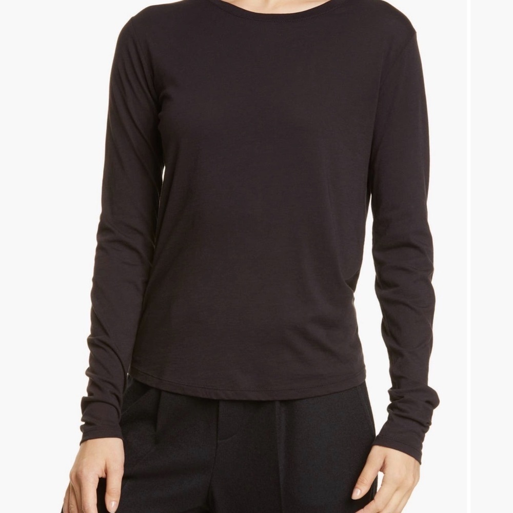 VINCE Essential Black Long Sleeve Top size medium